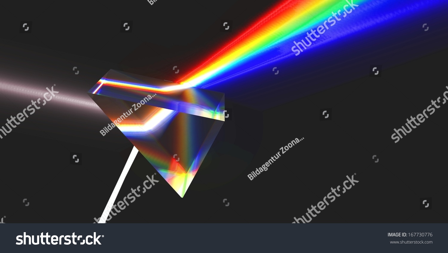 Optical Prism With Refraction (Rendering) Stock Photo 167730776 ...
