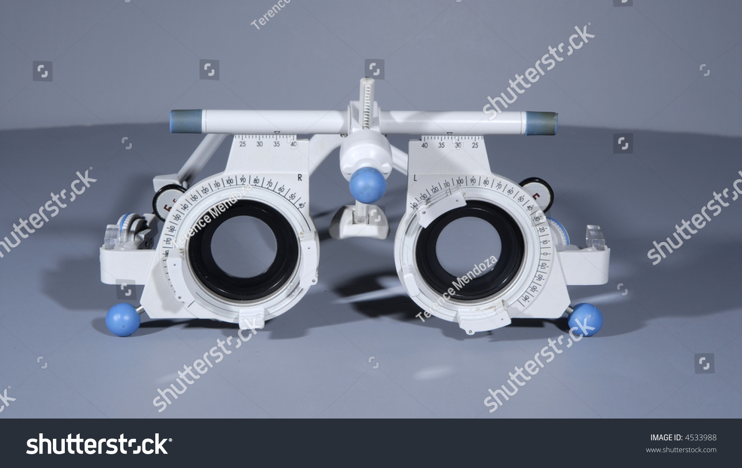 Optometrist'S Trial Frame With Trial Lenses For Eye Examination Stock ...