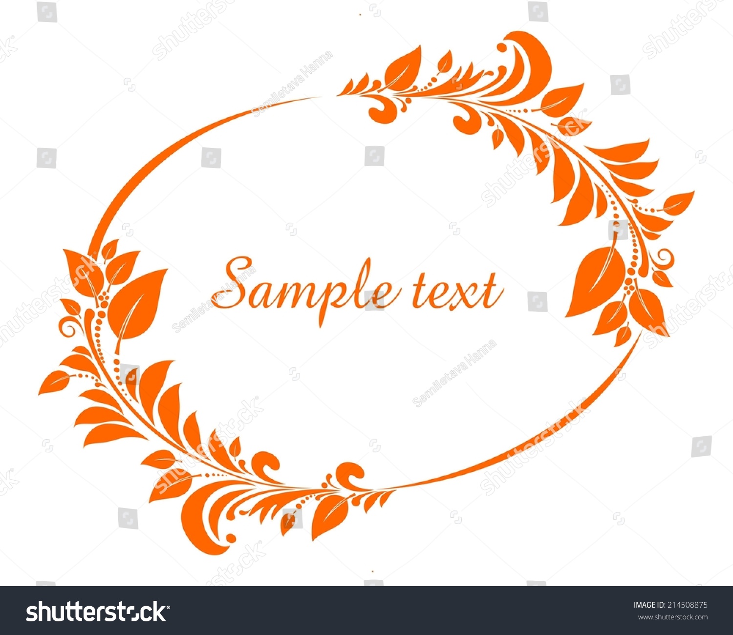 Orange Frame Isolated On White Background Stock Illustration 214508875