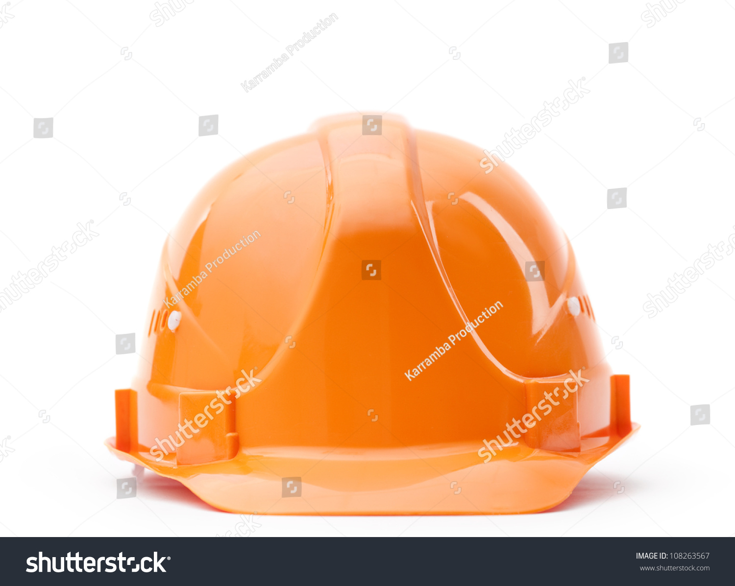 Orange Fronted Hard Hat Isolated On Stock Photo (Edit Now) 108263567