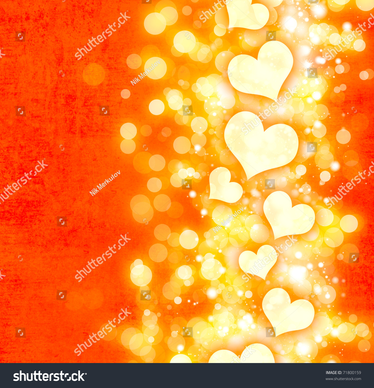 Orange Grunge Hearts Background Stock Illustration 71800159 - Shutterstock