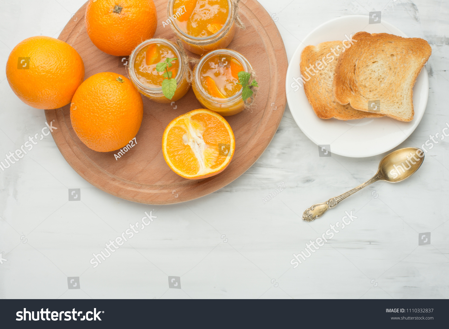 Download Orange Jam Glass Jar On Light Stock Photo Edit Now 1110332837 PSD Mockup Templates