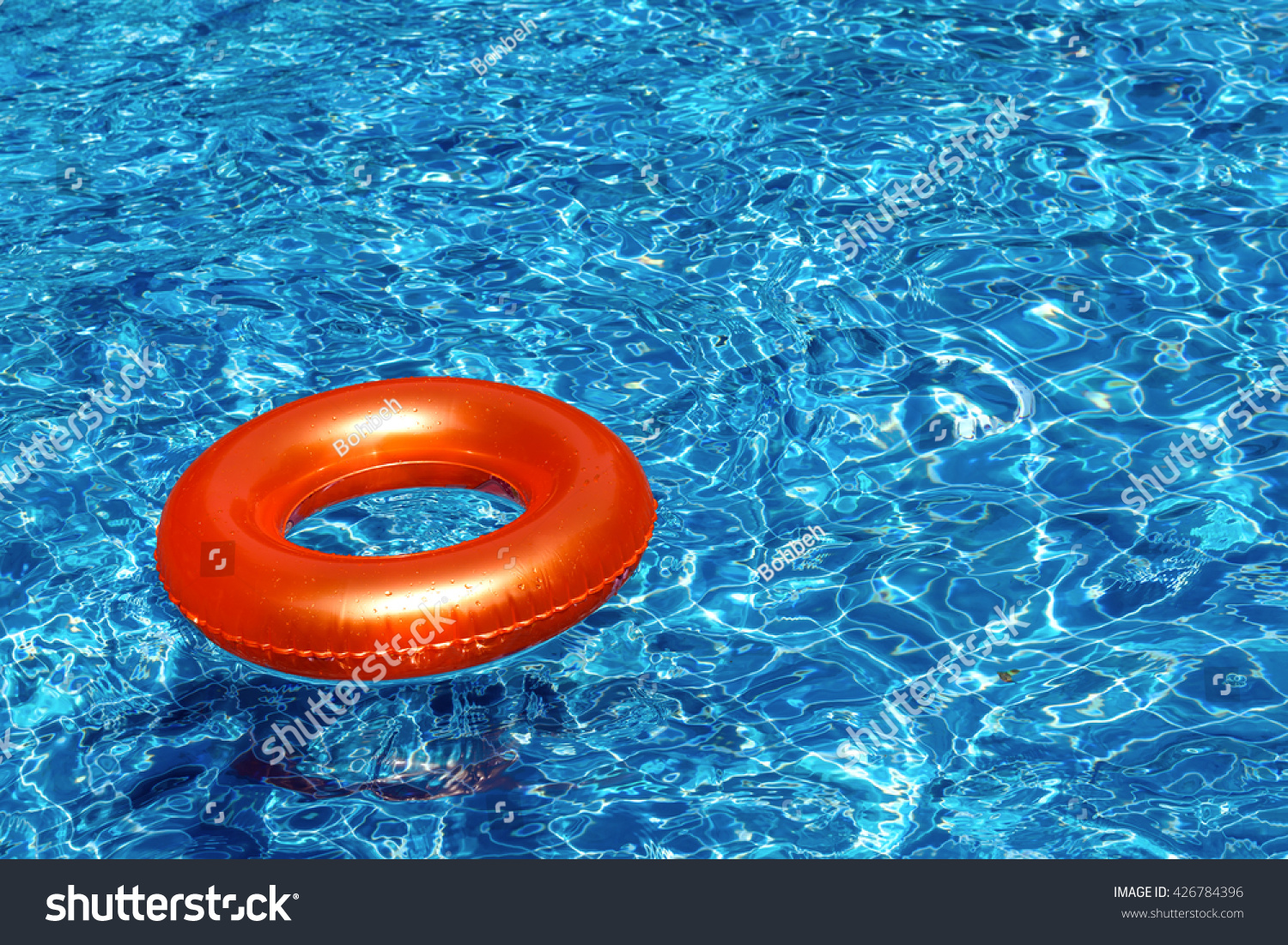 orange pool float