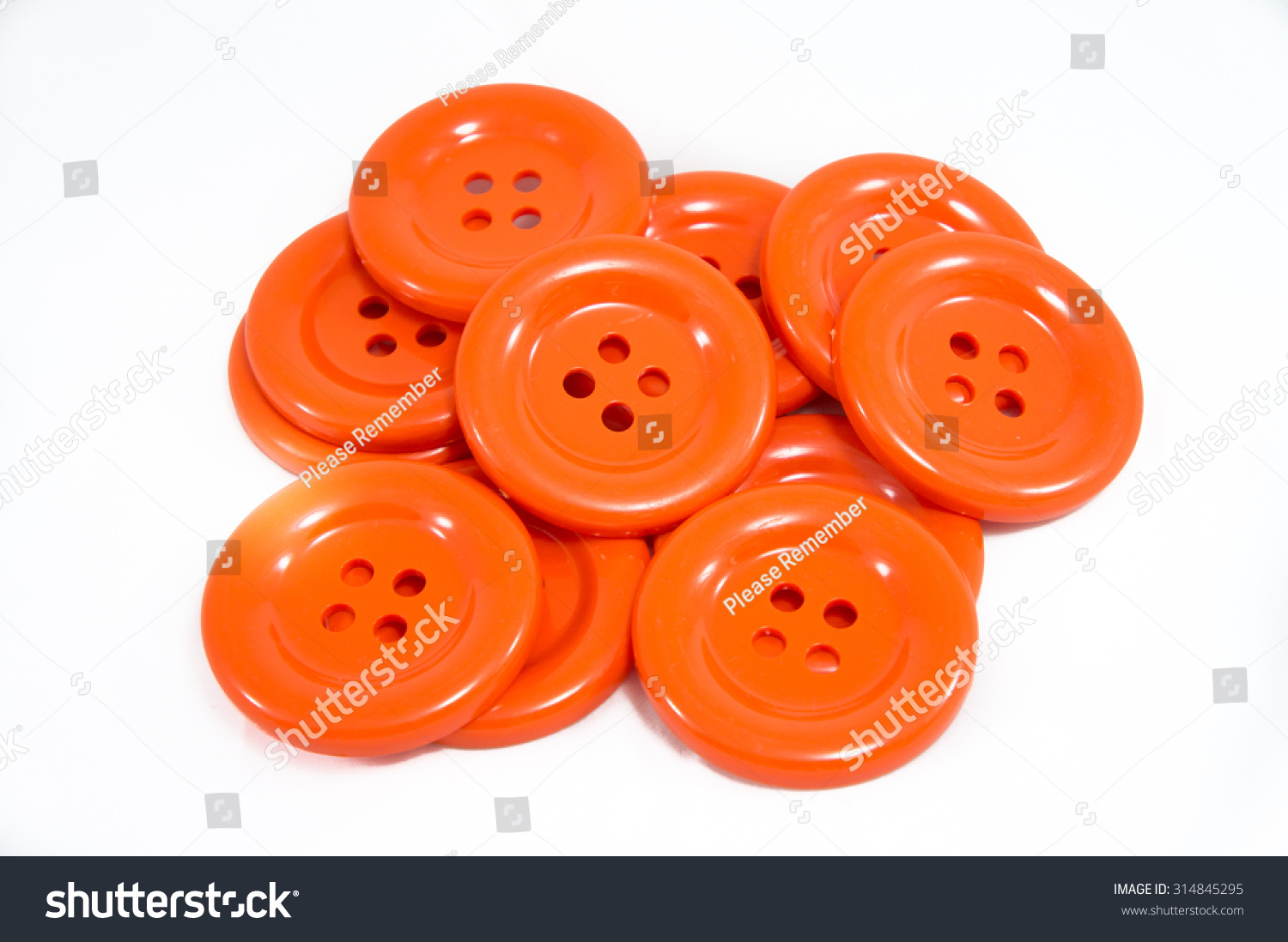 orange sewing buttons