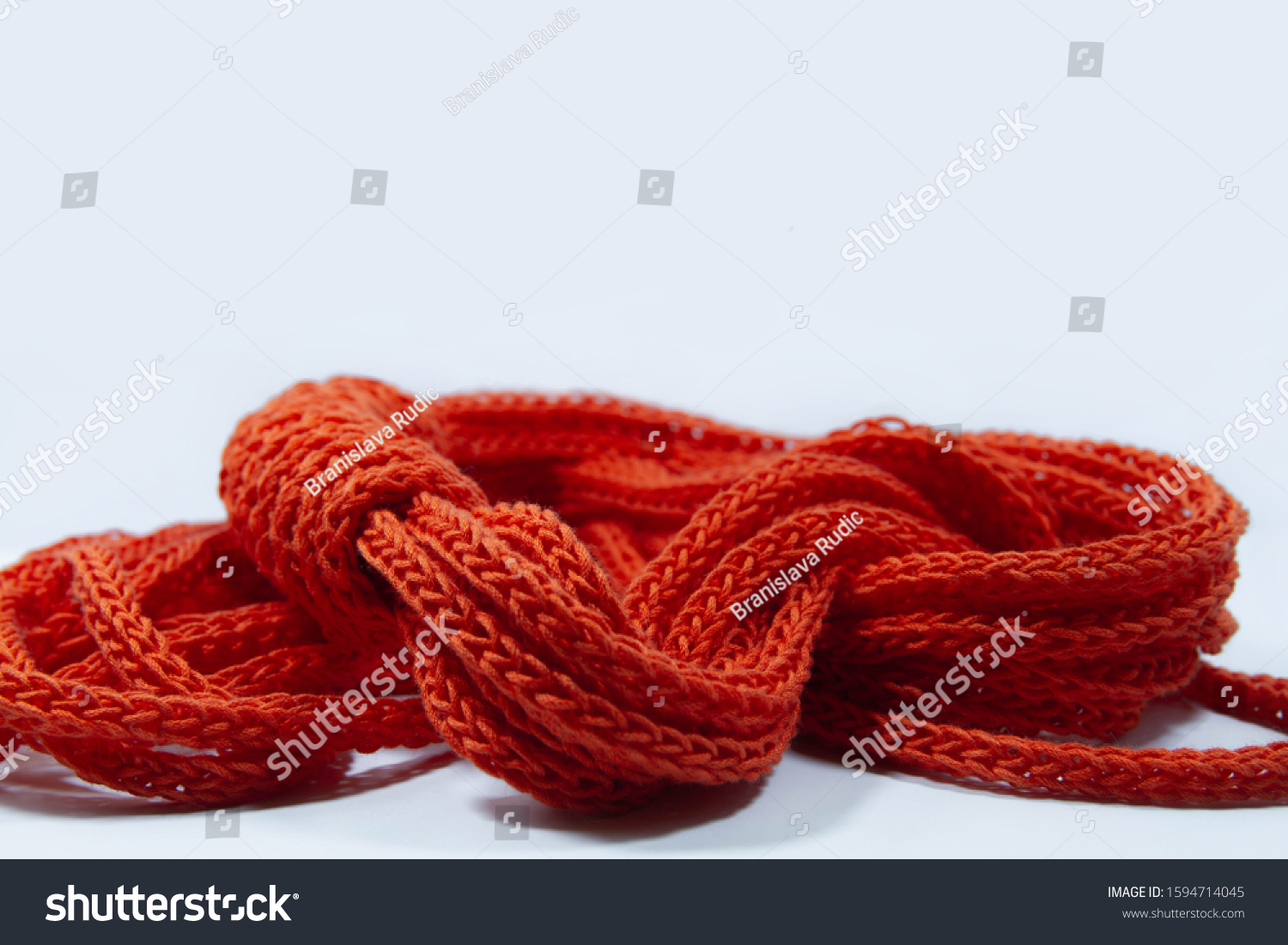 knit rope scarf