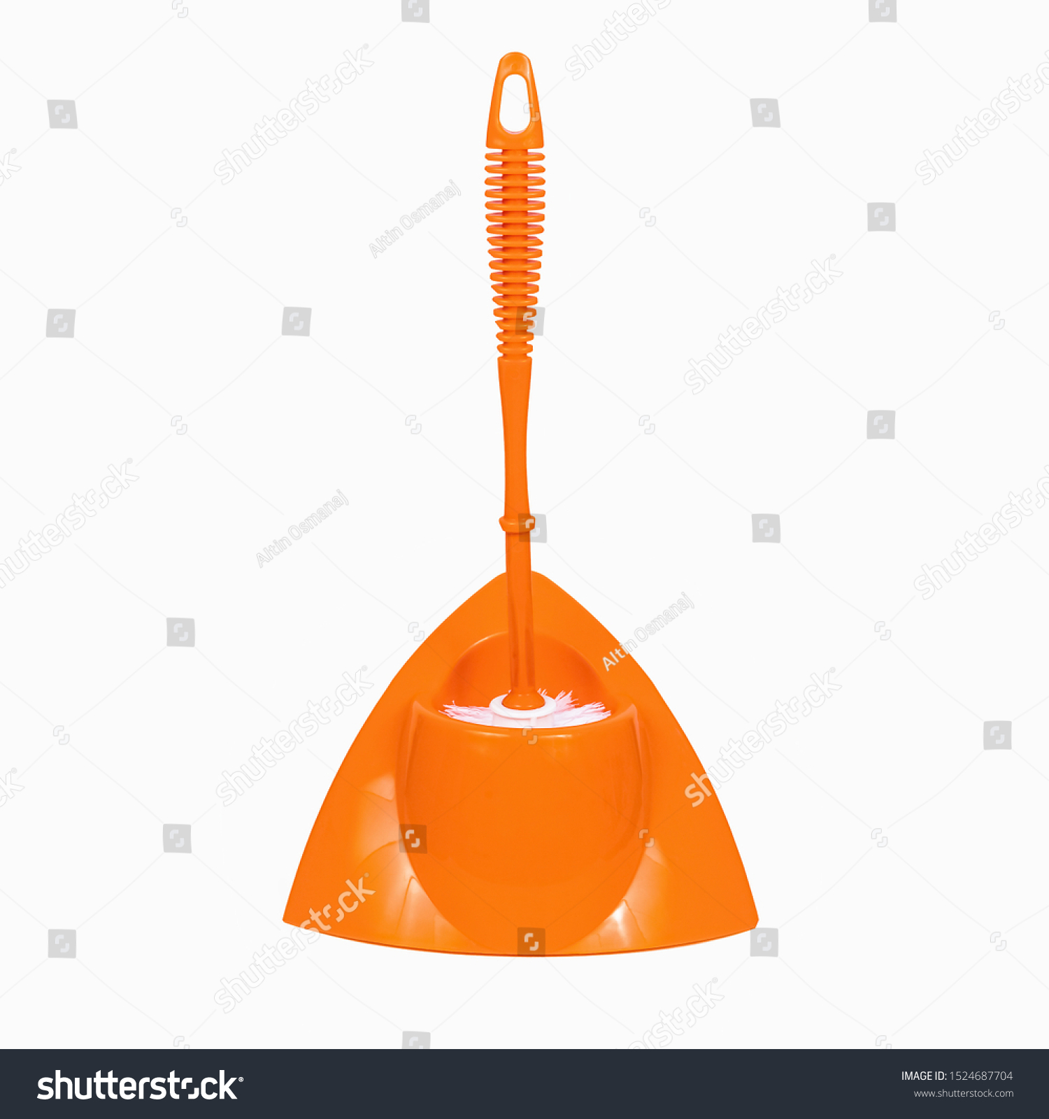 orange toilet brush holder