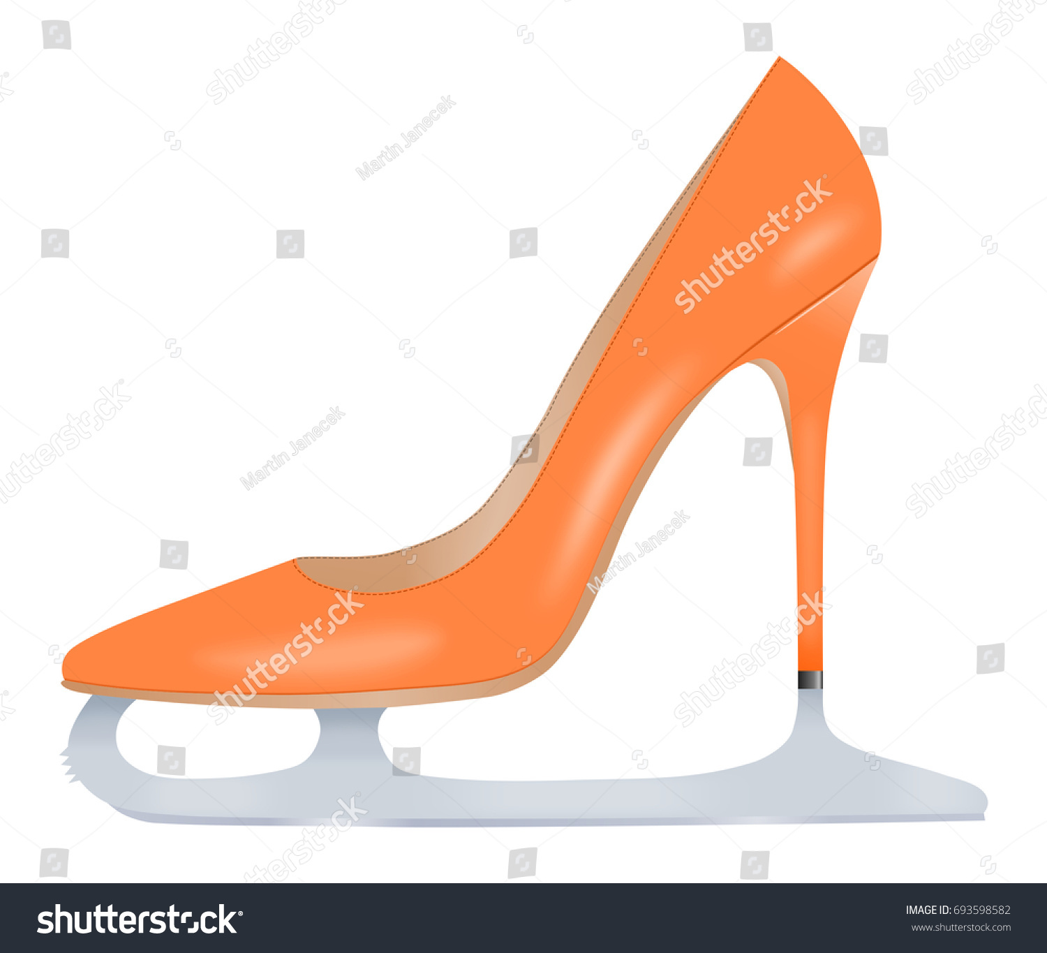 orange high heels women's shoes