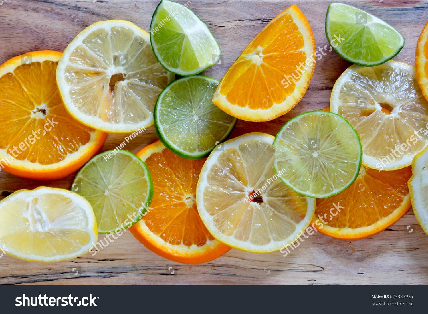 Oranges Lemons Limes Chopped Sliced On Stock Photo Edit Now