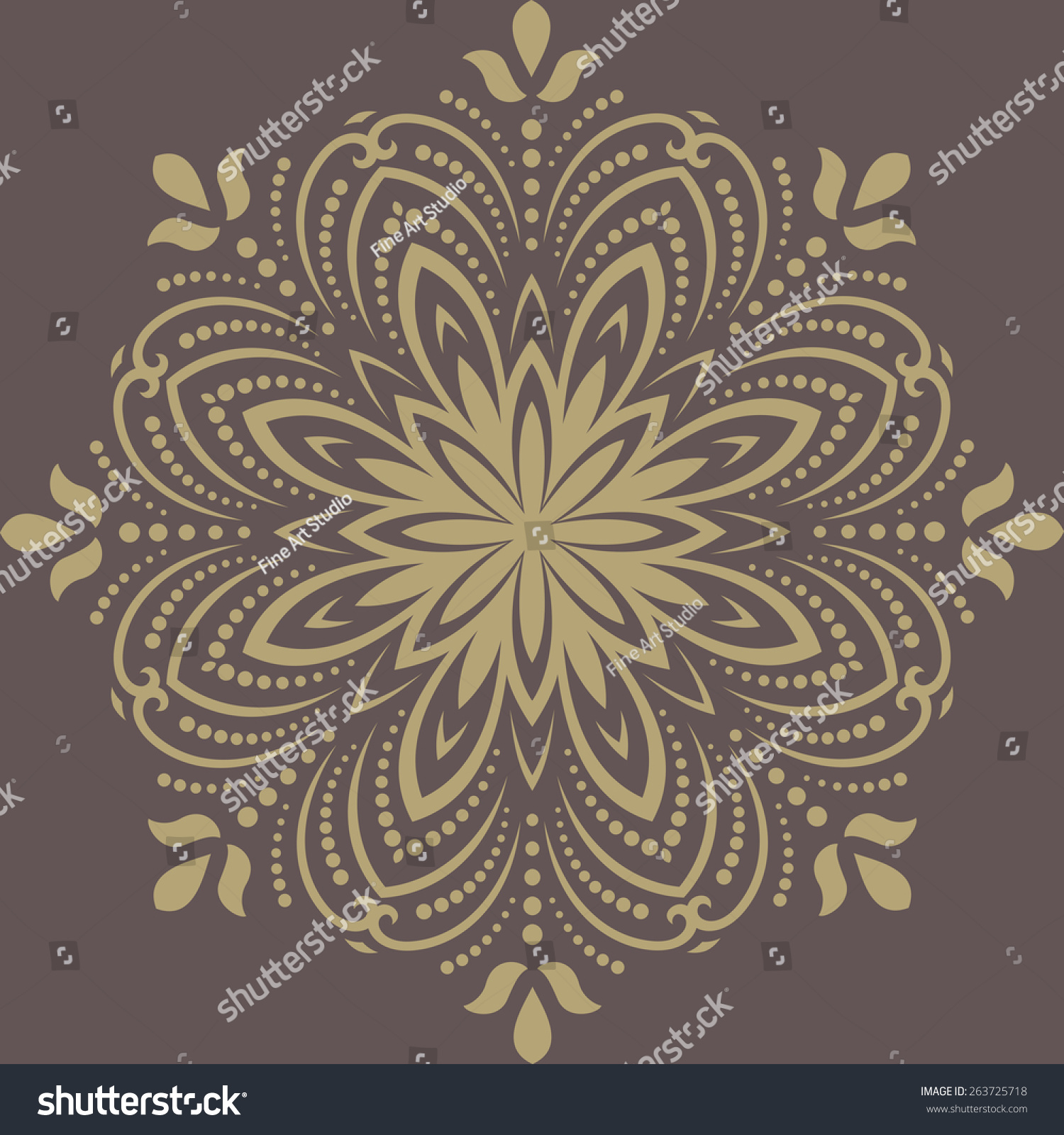 Oriental Pattern With Damask, Arabesque And Floral Elements. Abstract ...