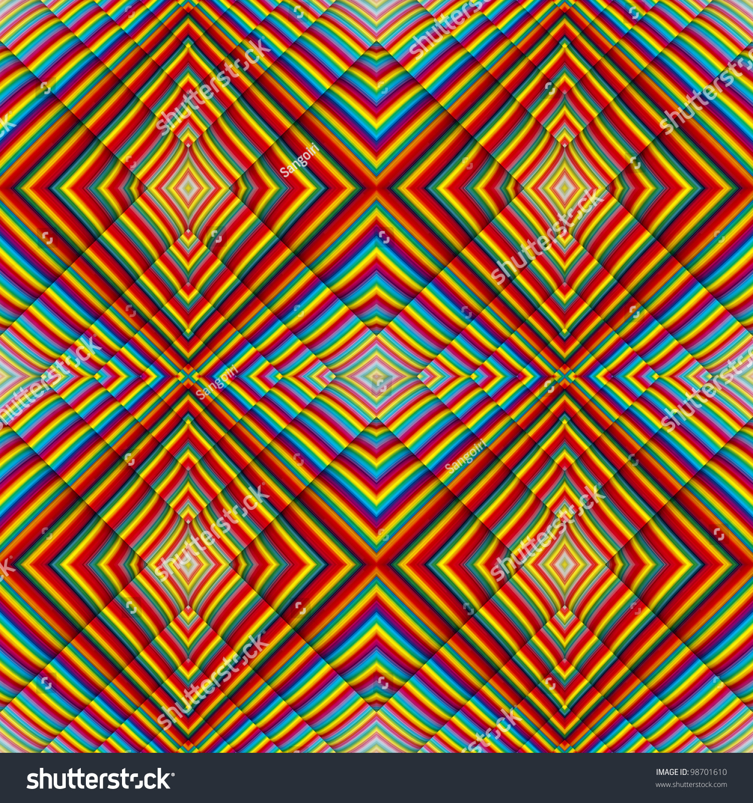 Oriental Seamless Ceiling Floor Pattern Image Stock Illustration