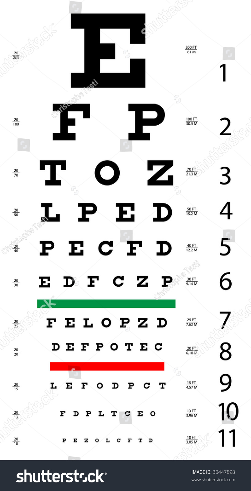 Original Eye Chart Stock Illustration 30447898 - Shutterstock