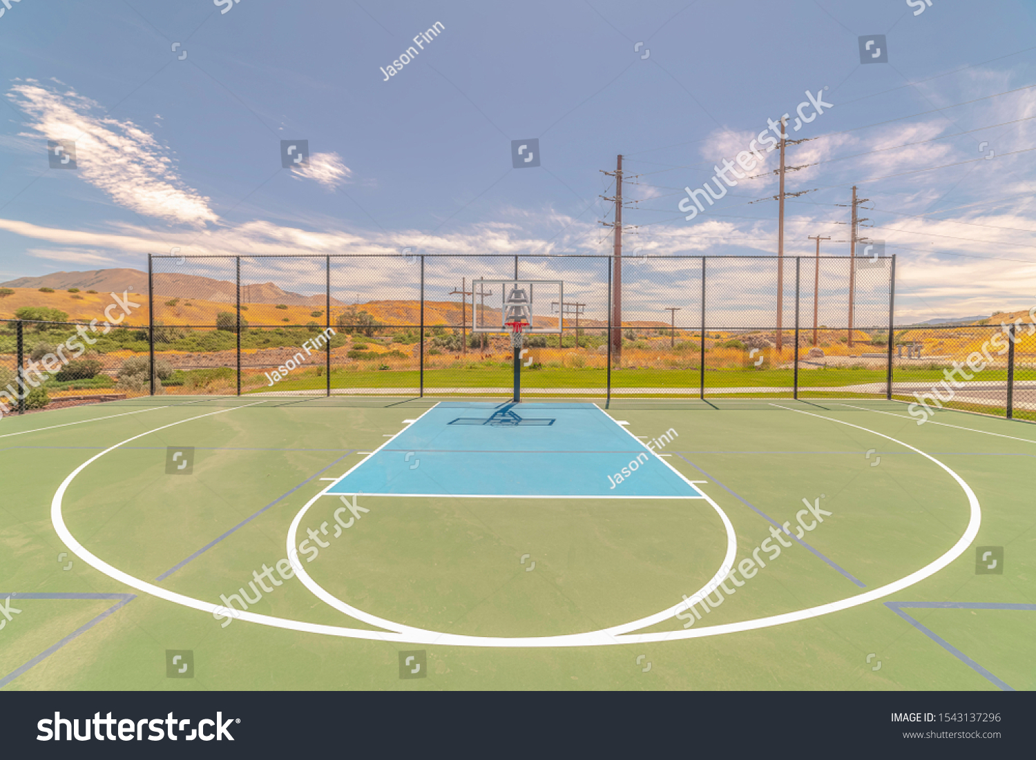 portland basketball court 3 point line