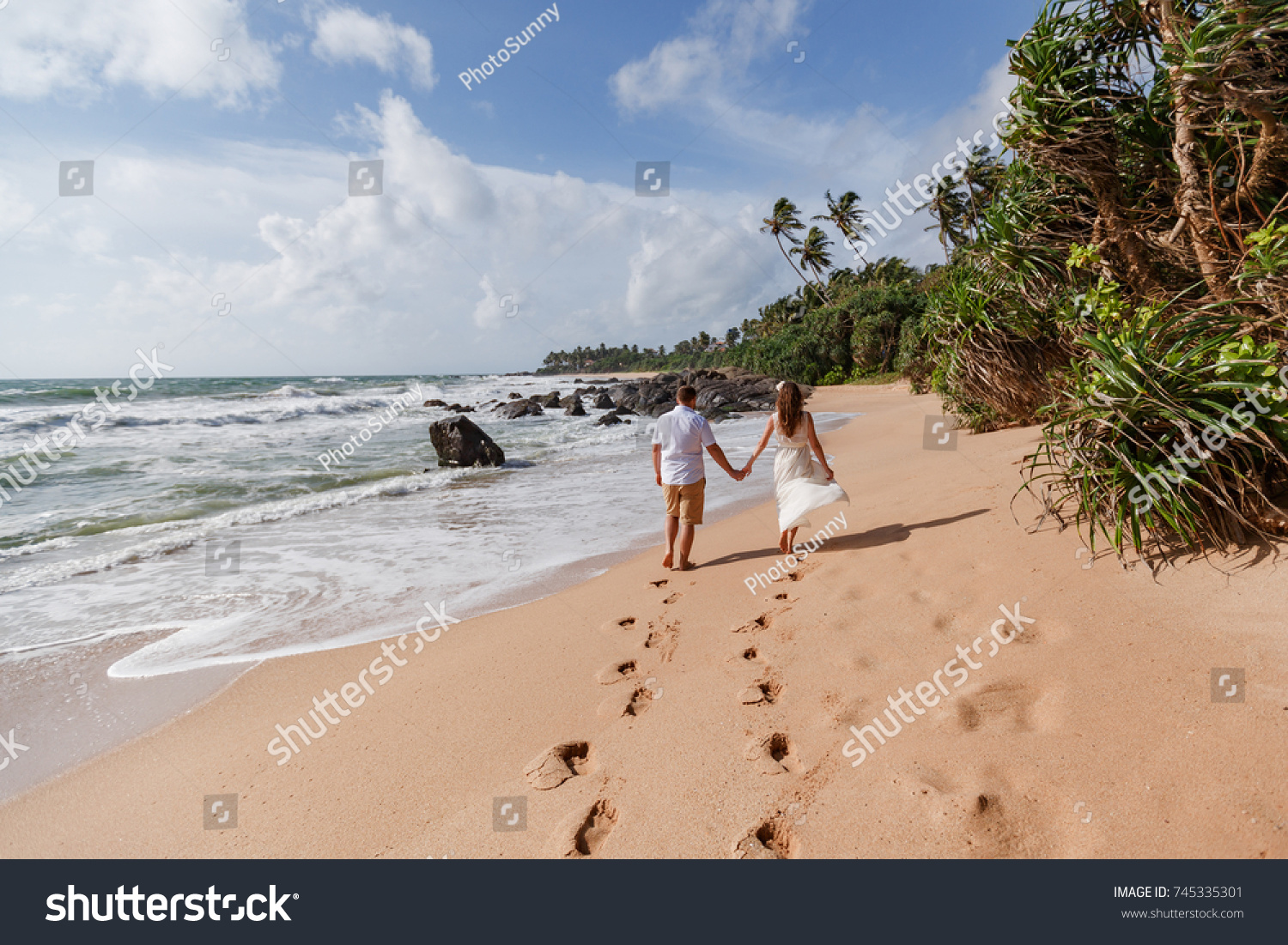 Outdoor Beach Wedding Ceremony Near Sea Stock Photo Edit Now