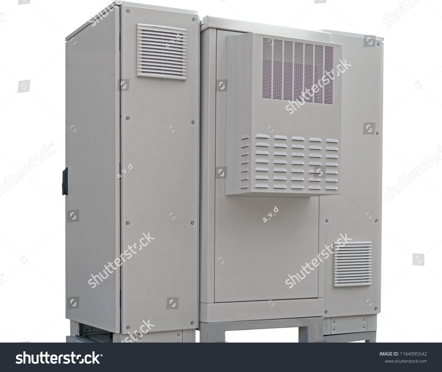Outdoor Cabinet Electrical Equipment On White Stock Photo Edit