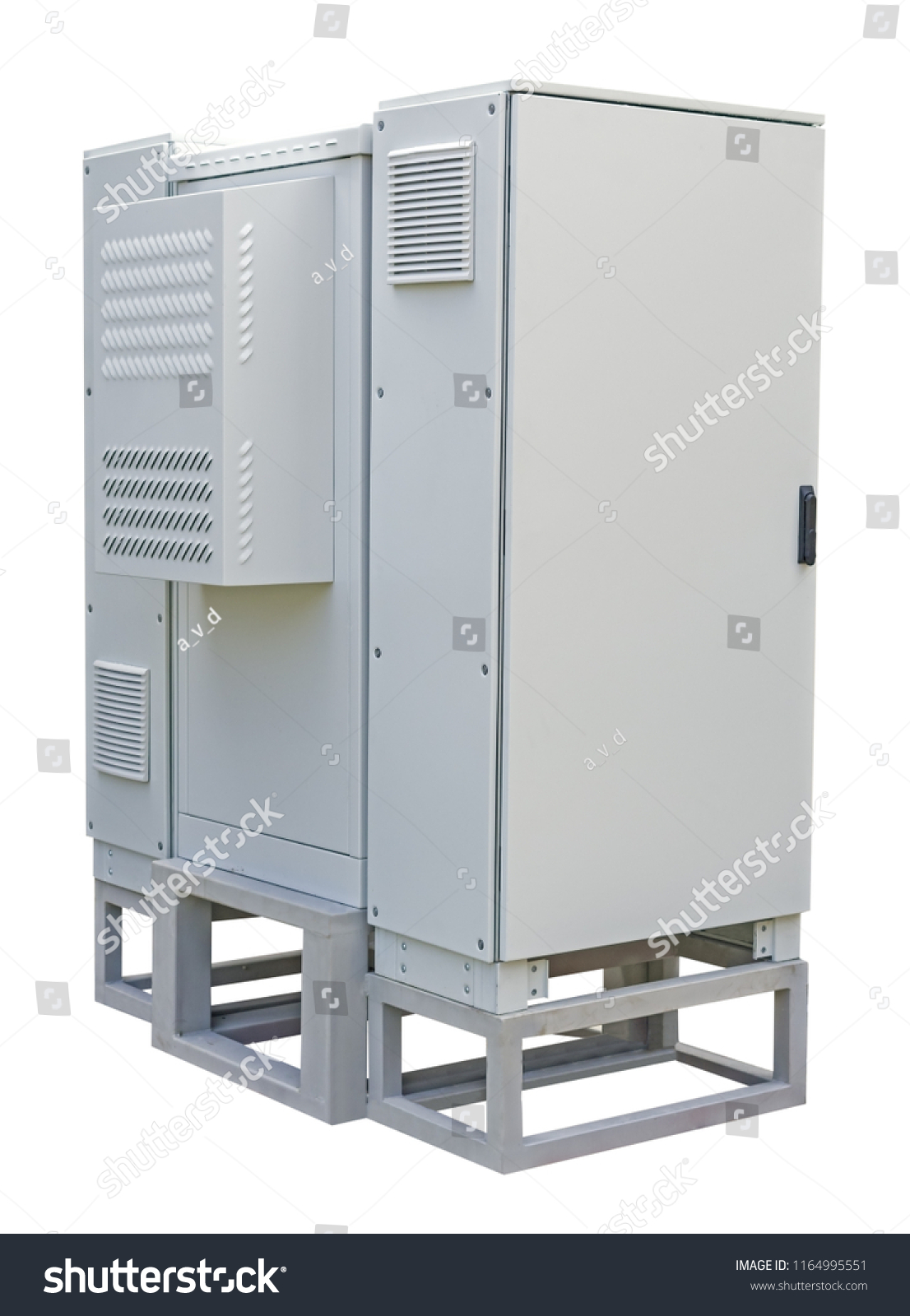 Outdoor Cabinet Electrical Equipment On White Stock Photo Edit