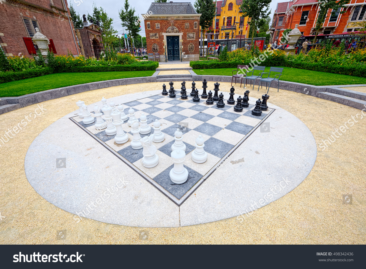 Outdoor Chess Board Amsterdam Super Wide Stock Photo 498342436 ...