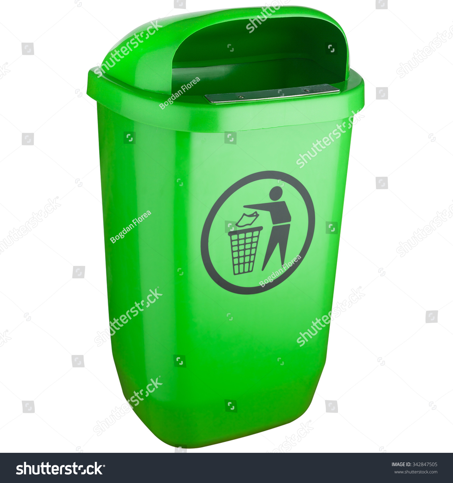 Outdoor Green Trash Can Made Plastic Stock Photo 342847505 | Shutterstock