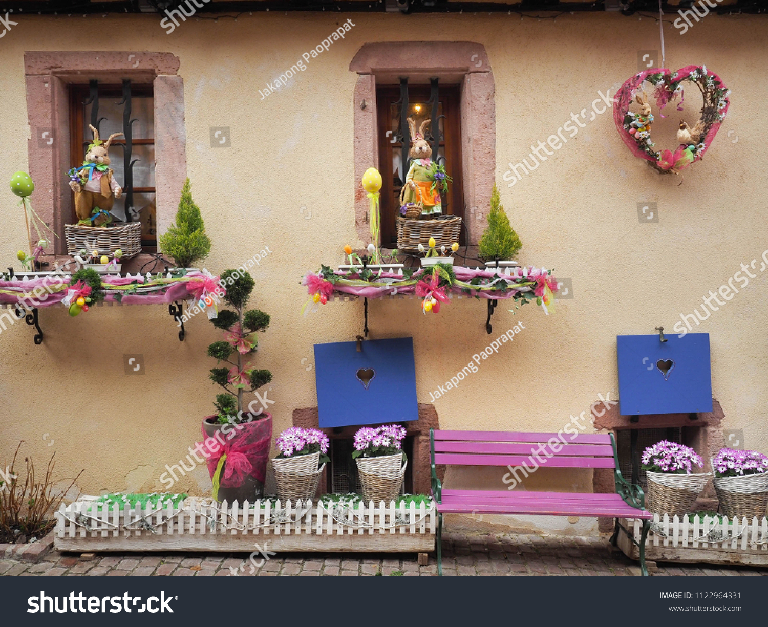 Outdoor House Decoration During Easter Festival Stock Photo Edit