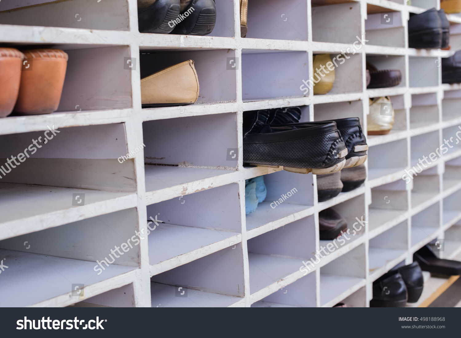 Outdoor Shoe Rack 8 Pairs Visitor Stock Photo Edit Now 498188968