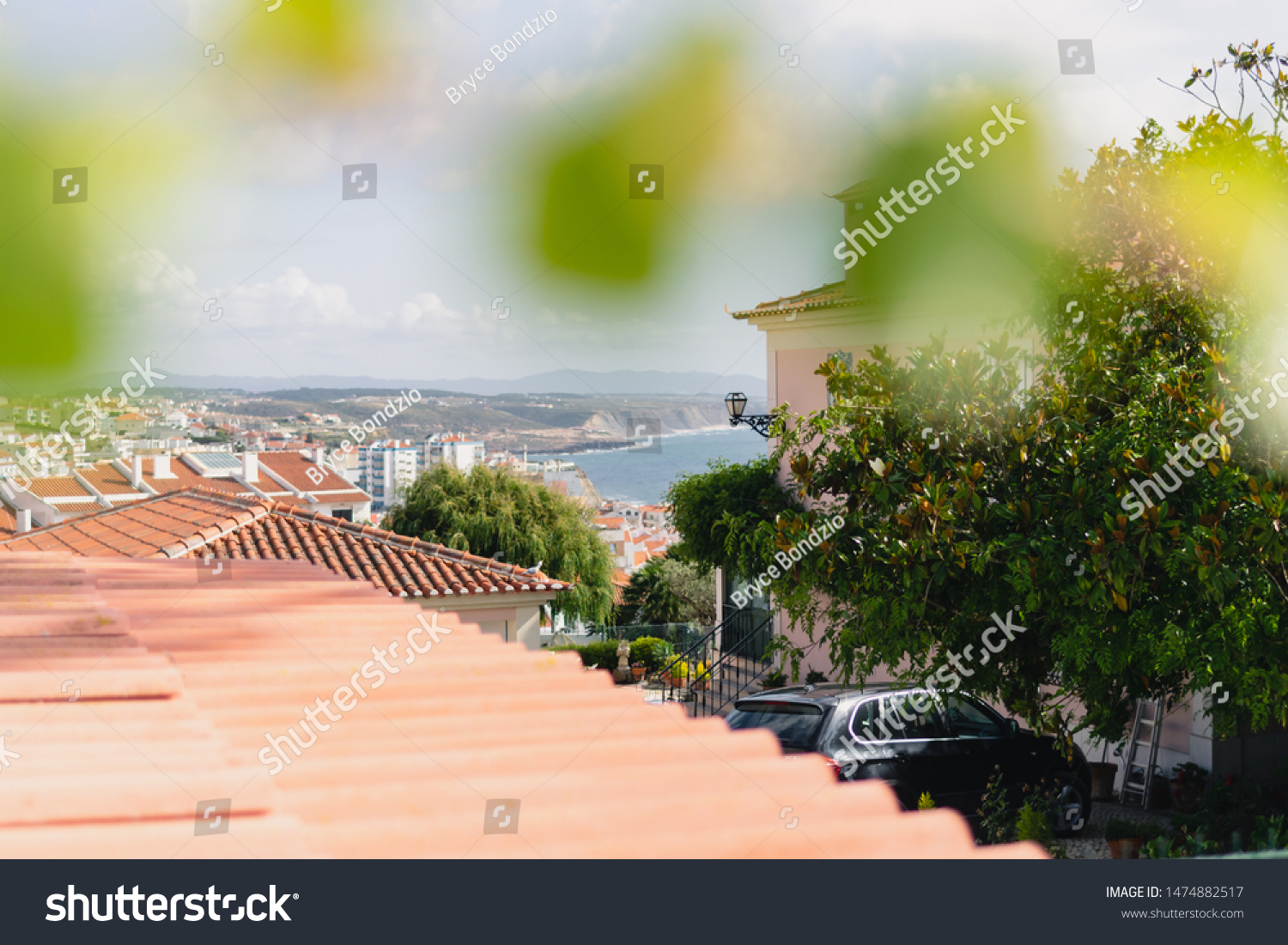 Overview Little City Ericeira Portugal Traditional Stock Image