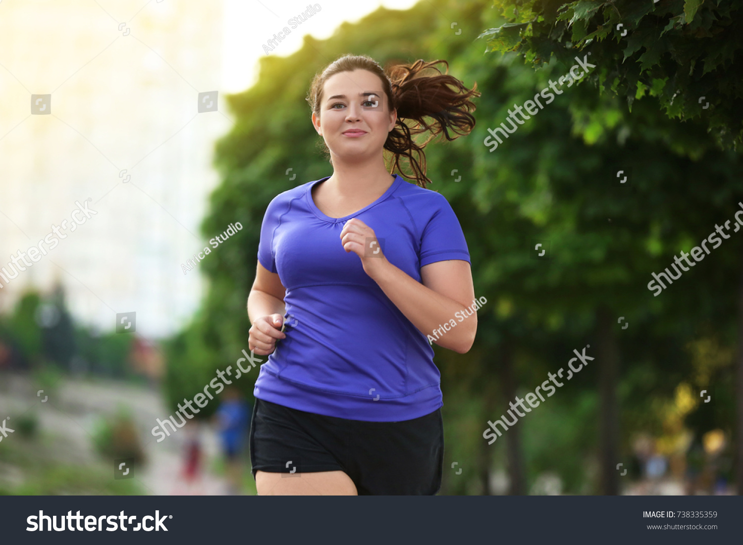 Fat Woman Exercising 