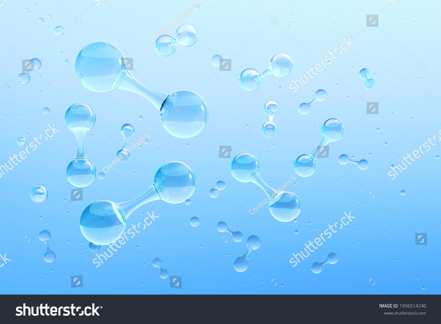 Oxygen O2 Gas Molecules Model Chemical Stock Illustration 1956514240 ...