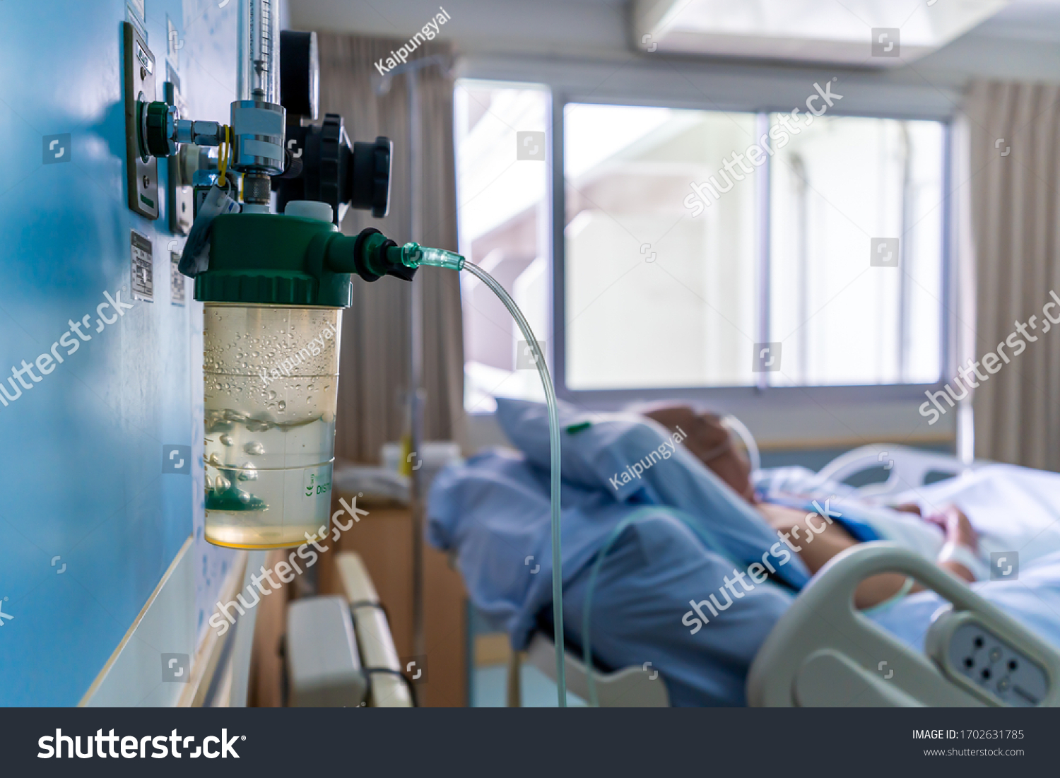 Oxygen Support Breathing Air Medical Equipment Stock Photo 1702631785 ...