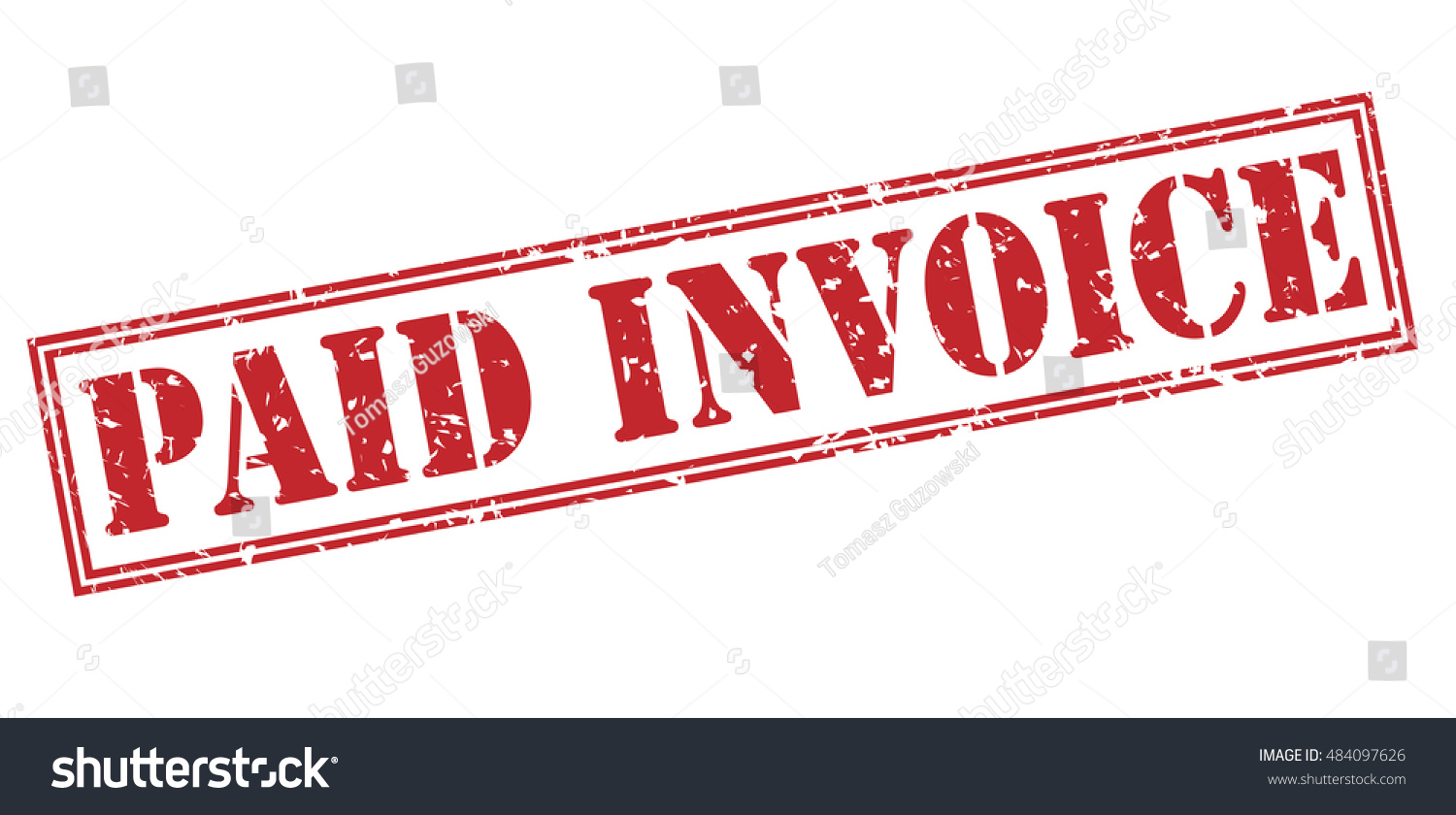 Paid Invoice Stamp Stock Photo 484097626 : Shutterstock