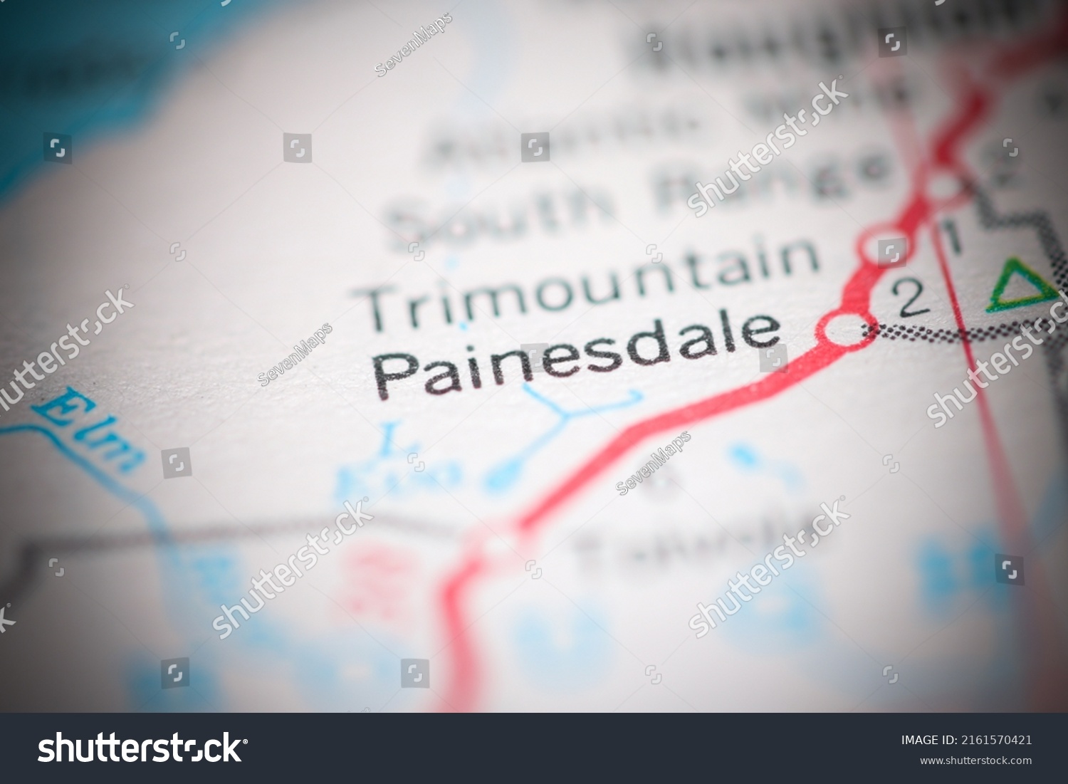 Painesdale Michigan Usa On Geography Map Stock Photo 2161570421 ...