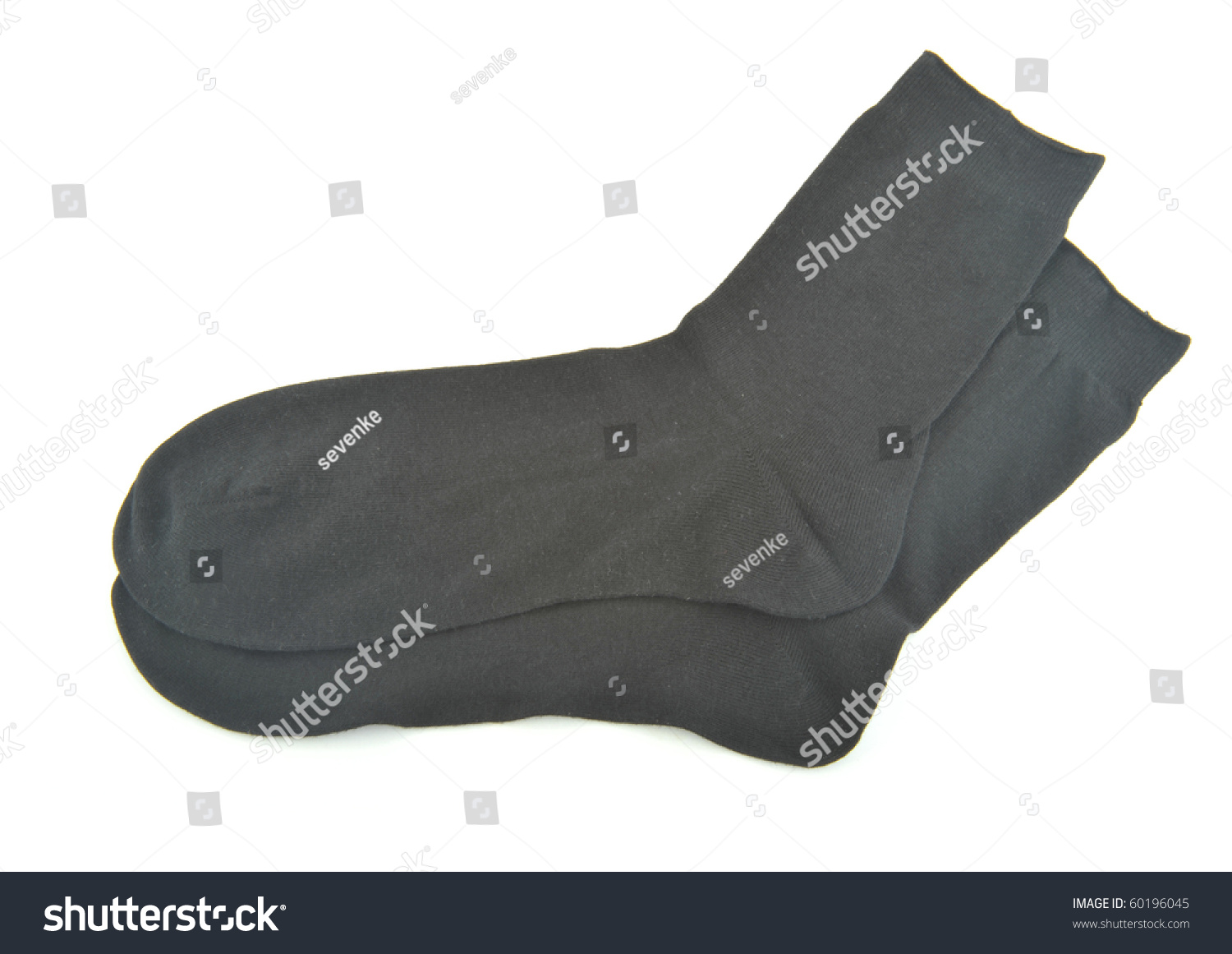 Pair Of Black Male Socks On White Background Stock Photo 60196045 ...