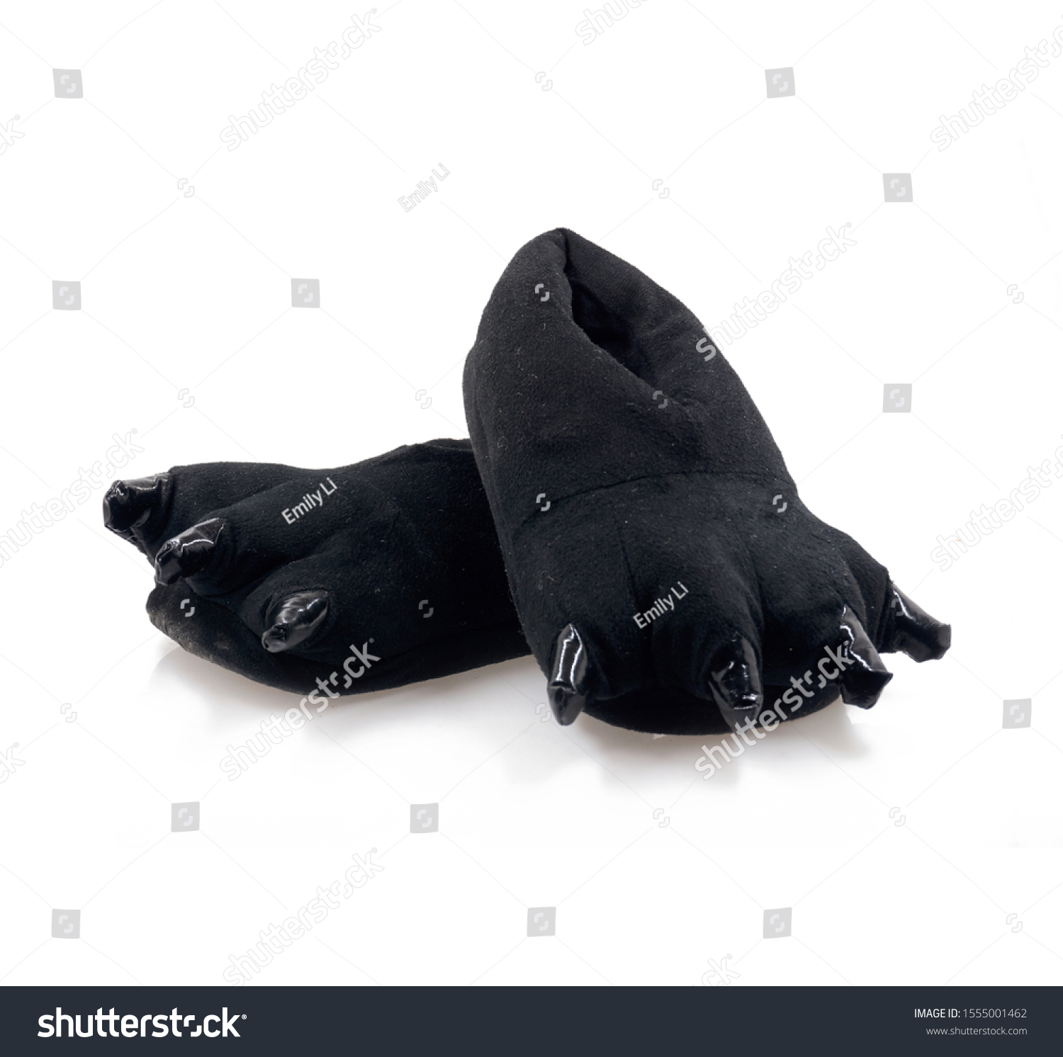 black monster slippers