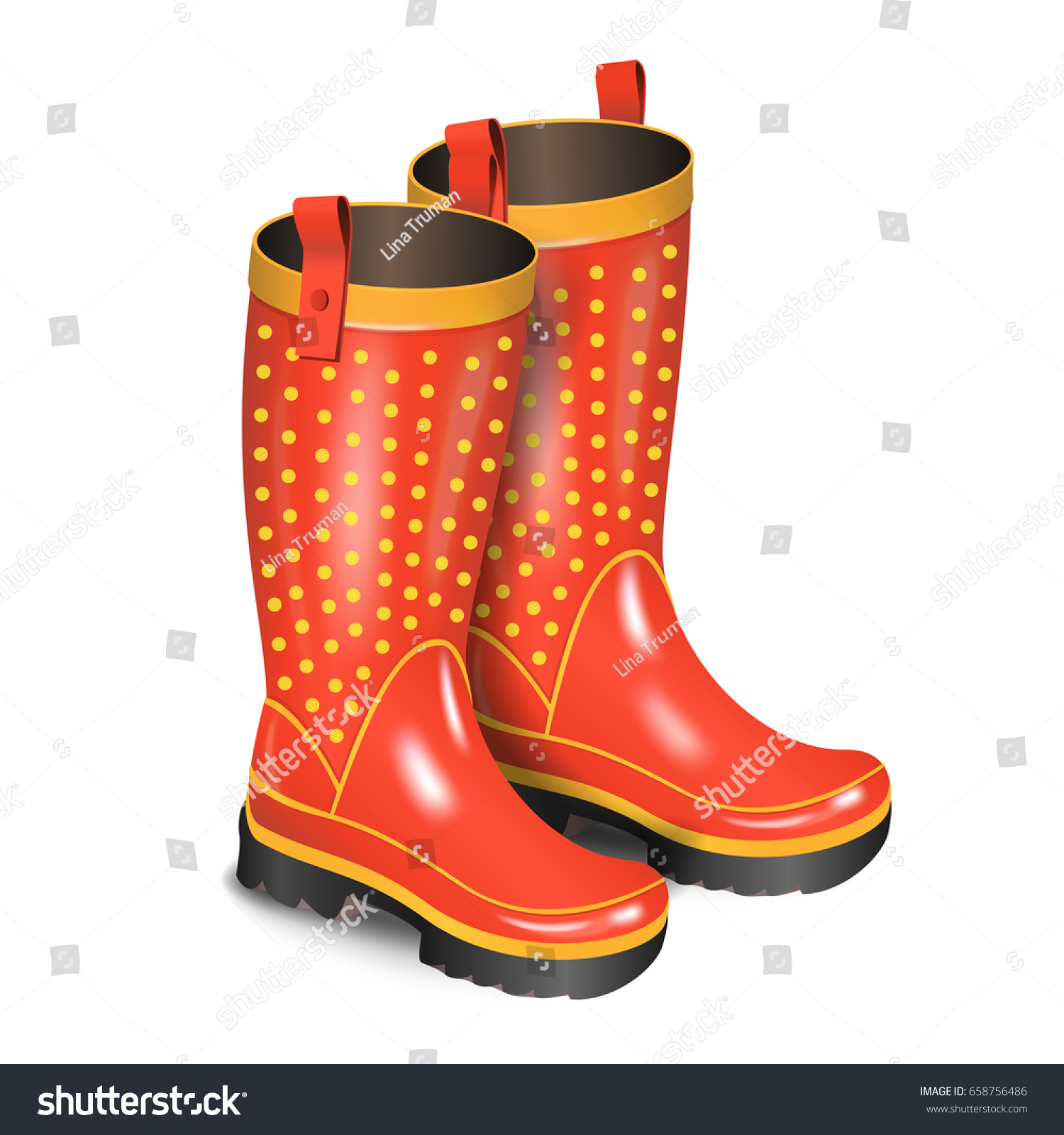 red gumboots