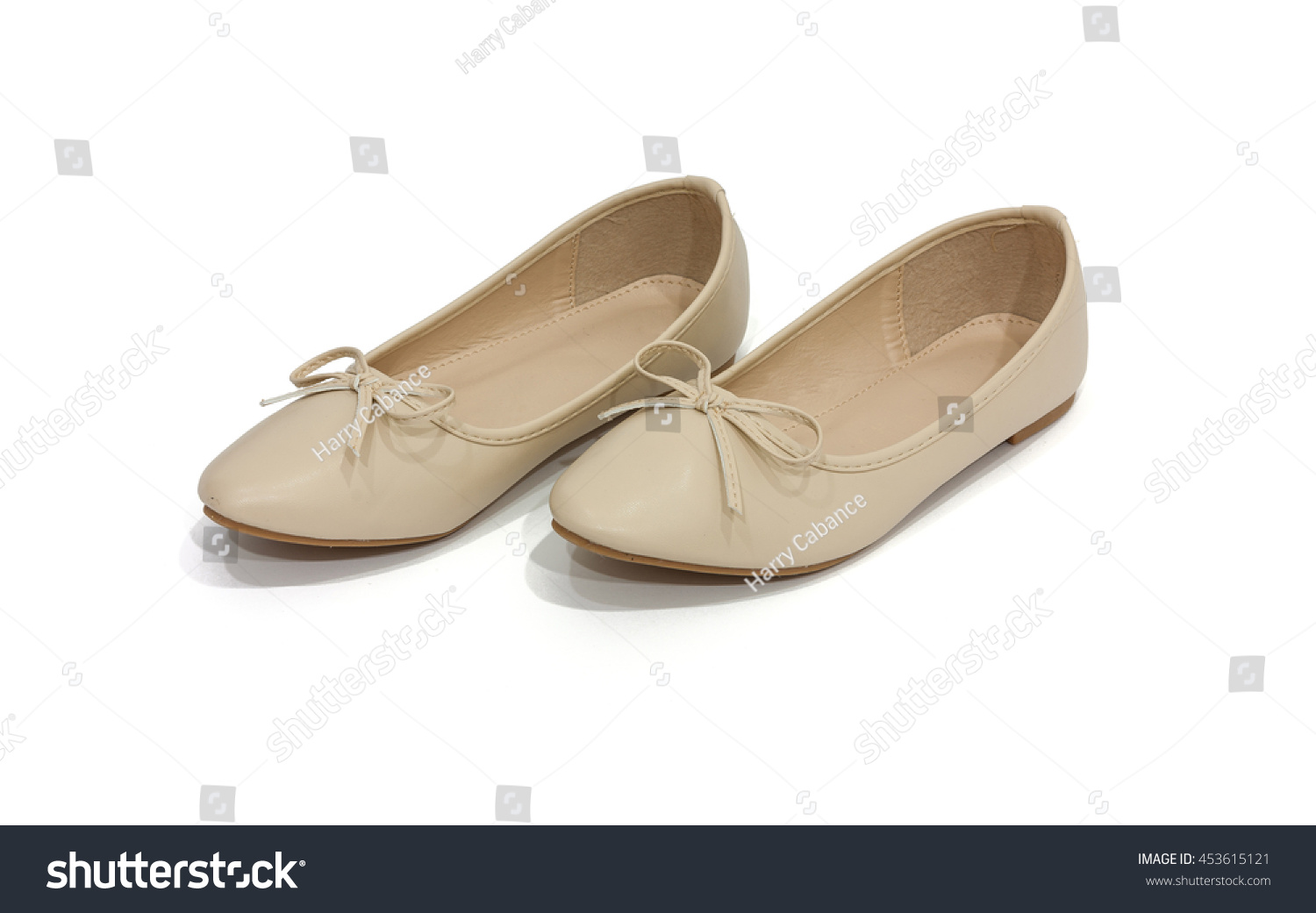 cream colored flat shoes