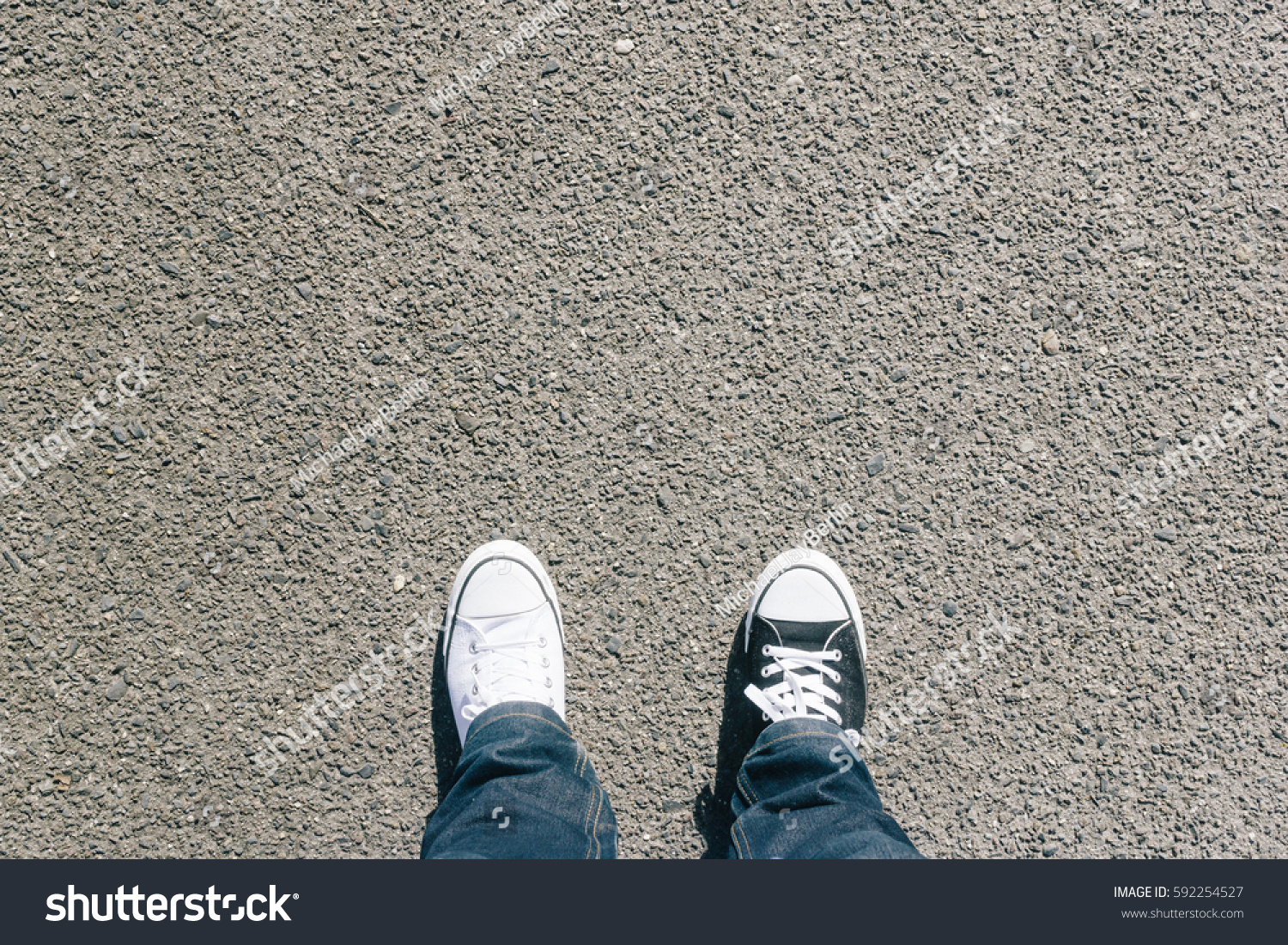 Pair Legs Different Black White Shoes Stock Photo 592254527 | Shutterstock