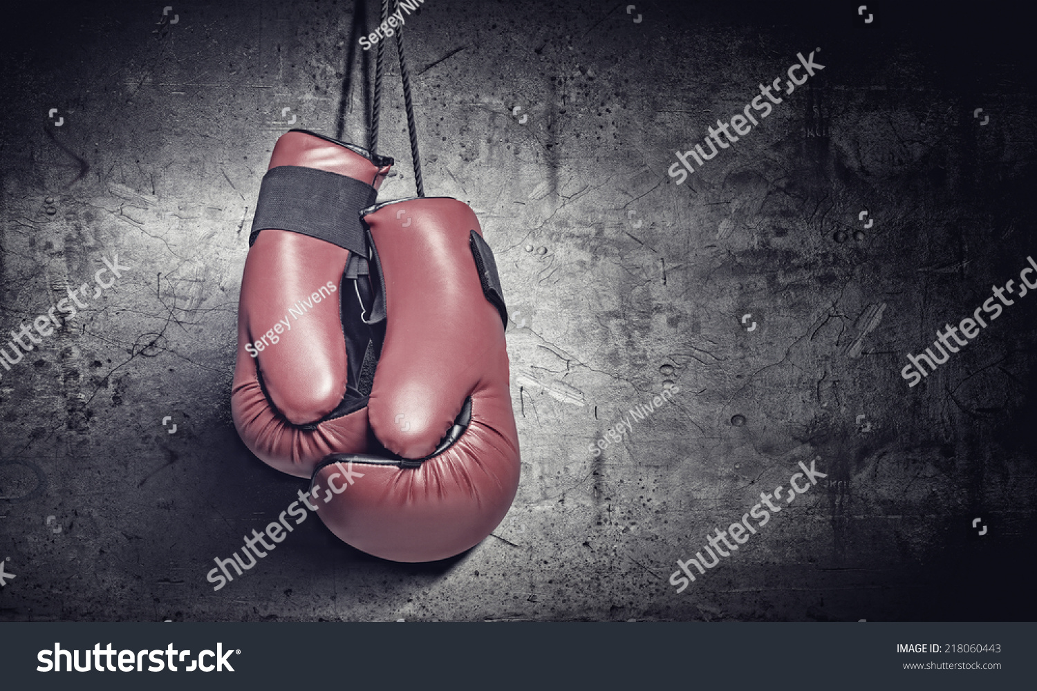 pair of boxing gloves hanging