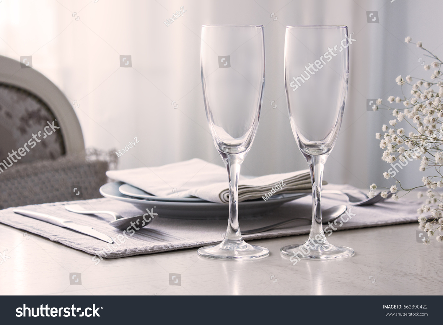 Pair Of Wine Glasses Champagne Flutes On The Wedding Table Mockup Pair Of Wine Glasses Champagne Flutes On The Wedding Table Mockup