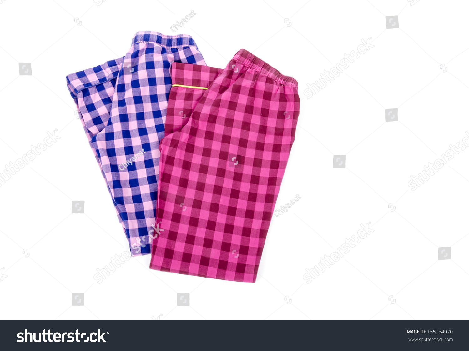 Pajamas Pants Isolated On White Stock Photo 155934020 : Shutterstock