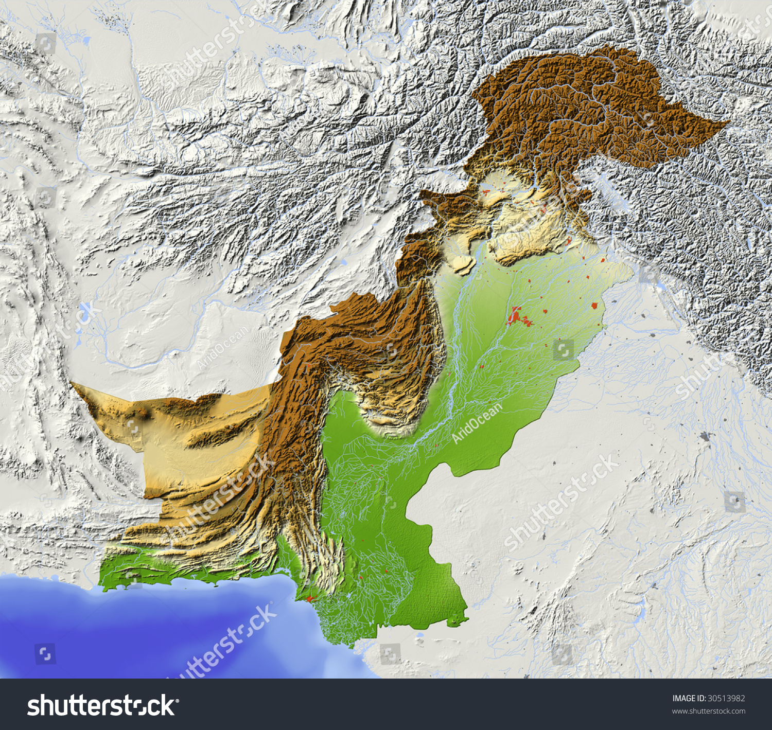 Pakistan Elevation Map