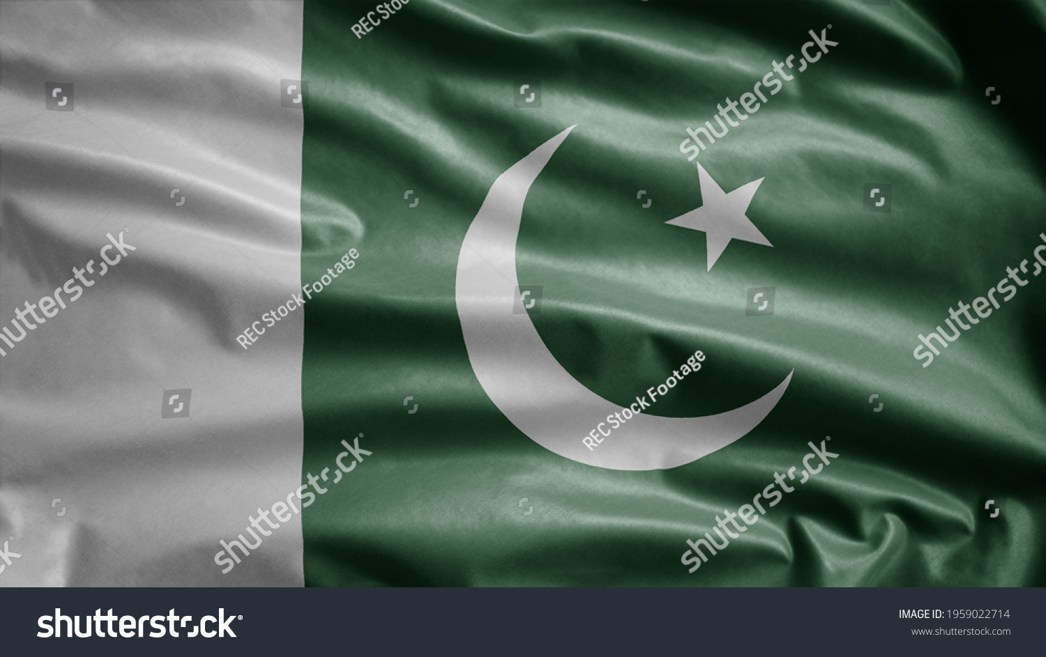 Pakistani Flag Waving Wind Close Pakistan Stock Photo 1959022714 ...