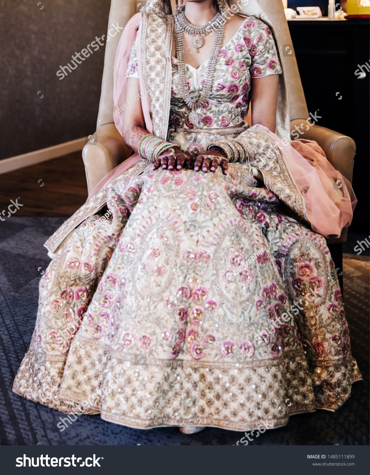 Pakistani Indian Bride Showing Wedding Dress Stock Photo Edit Now