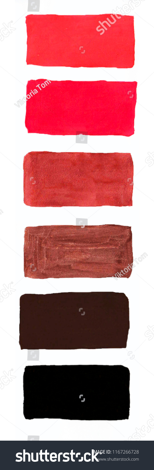 palette gouache all colors rainbow colors stock illustration