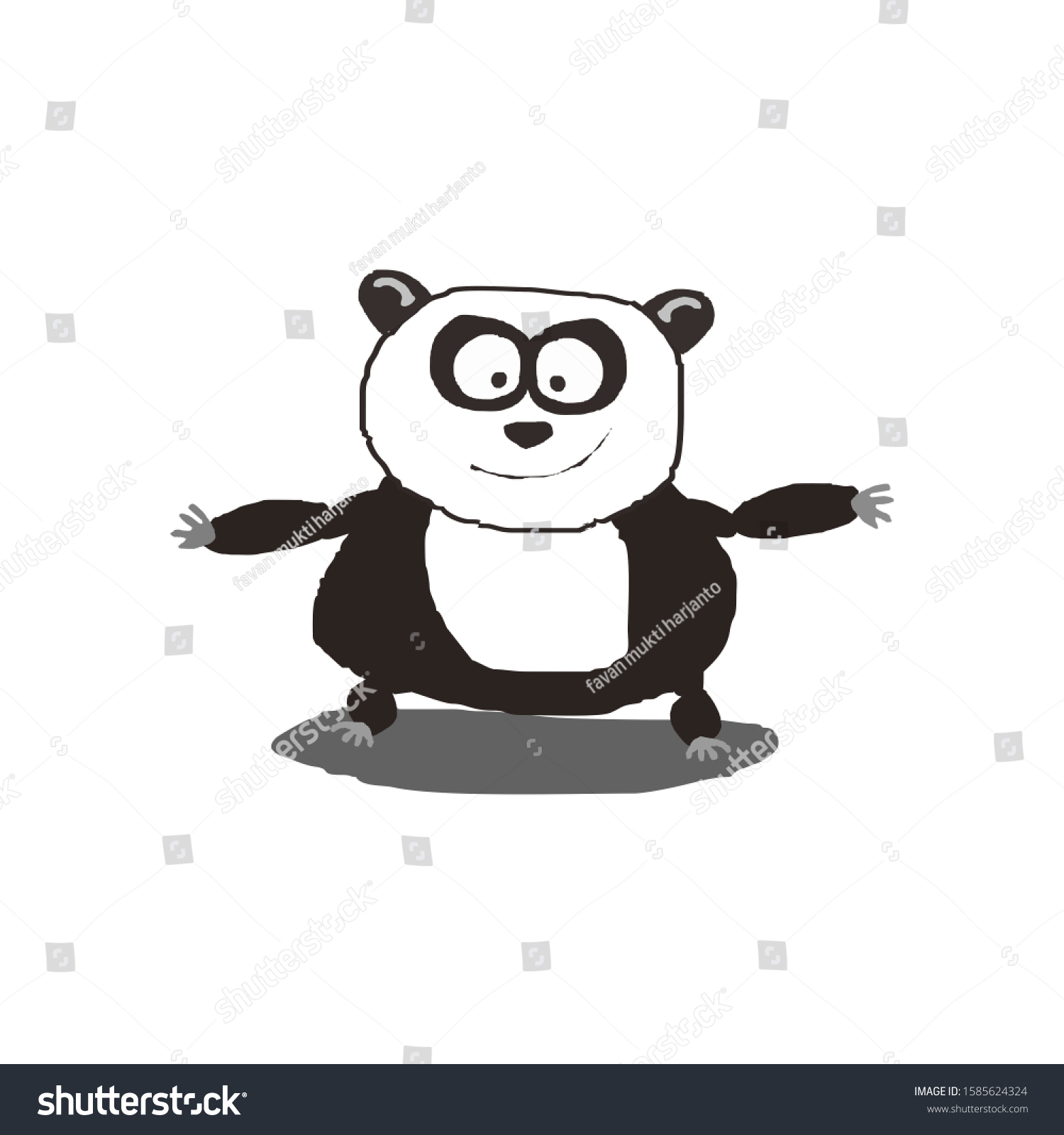Panda Cartoons Style Expression 스톡 일러스트 1585624324 Shutterstock 