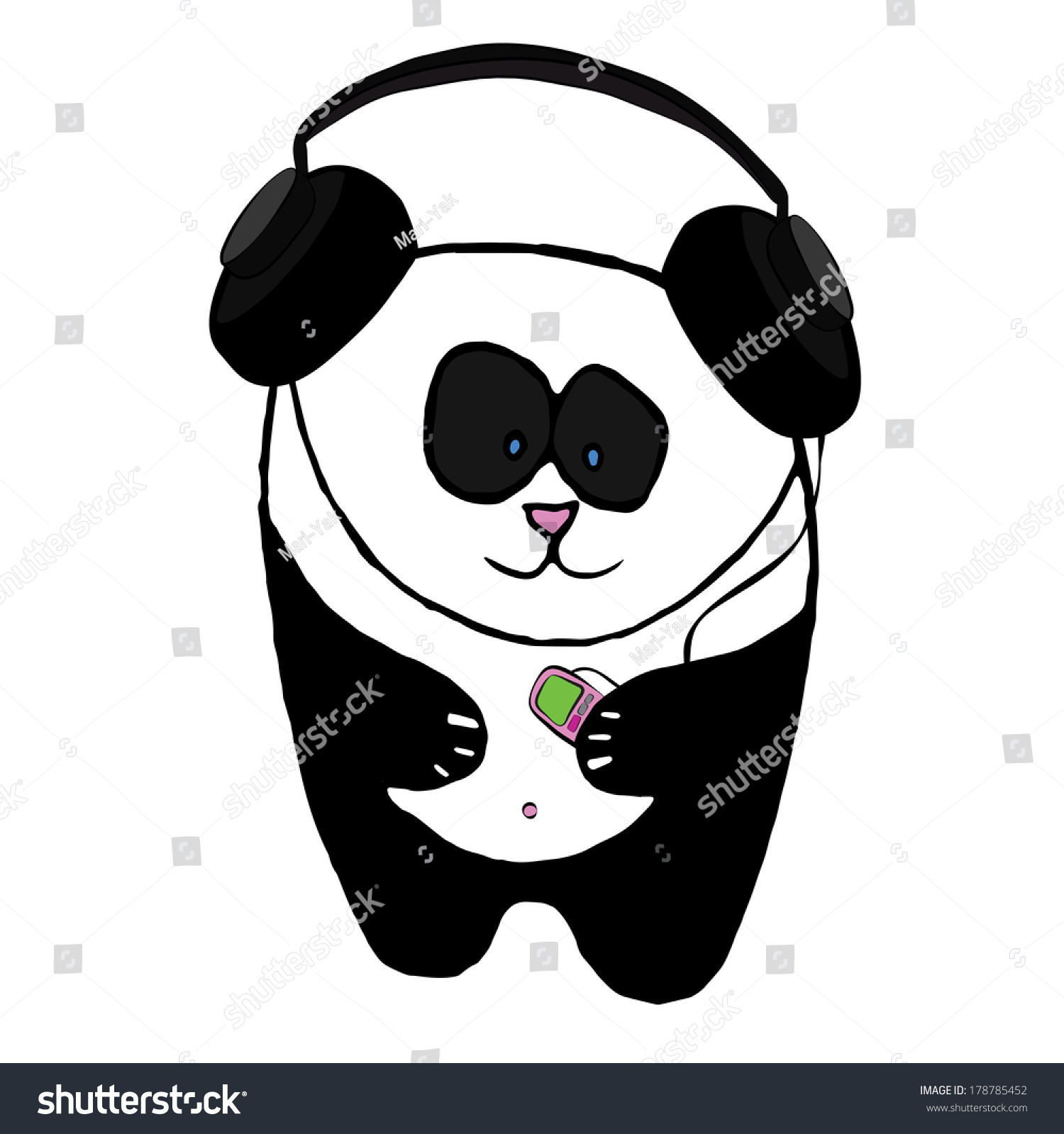 Panda Lover In Headphones Stock Photo 178785452 : Shutterstock