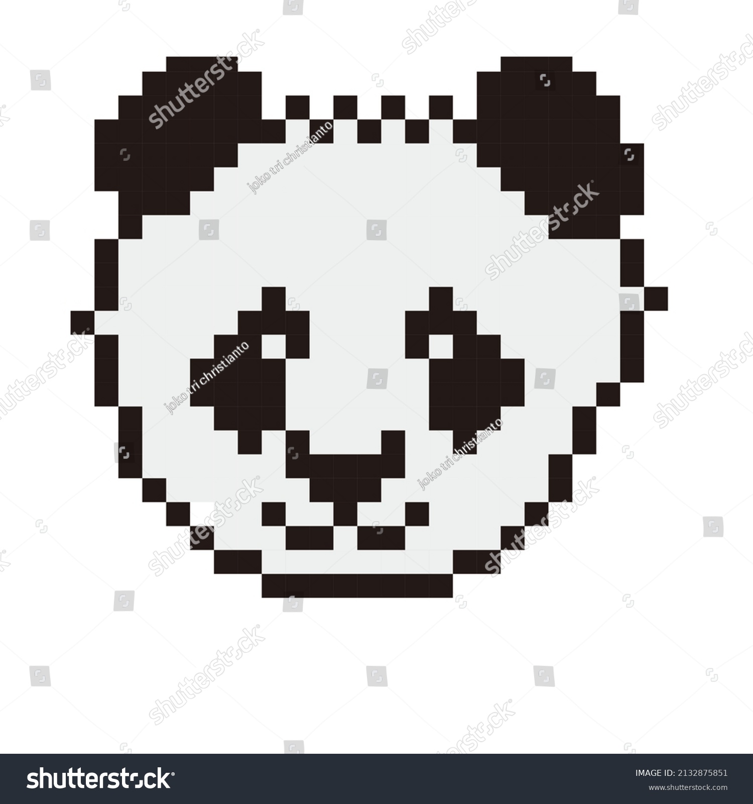 Panda Pixel Art 8 Bit Stock Illustration 2132875851 | Shutterstock