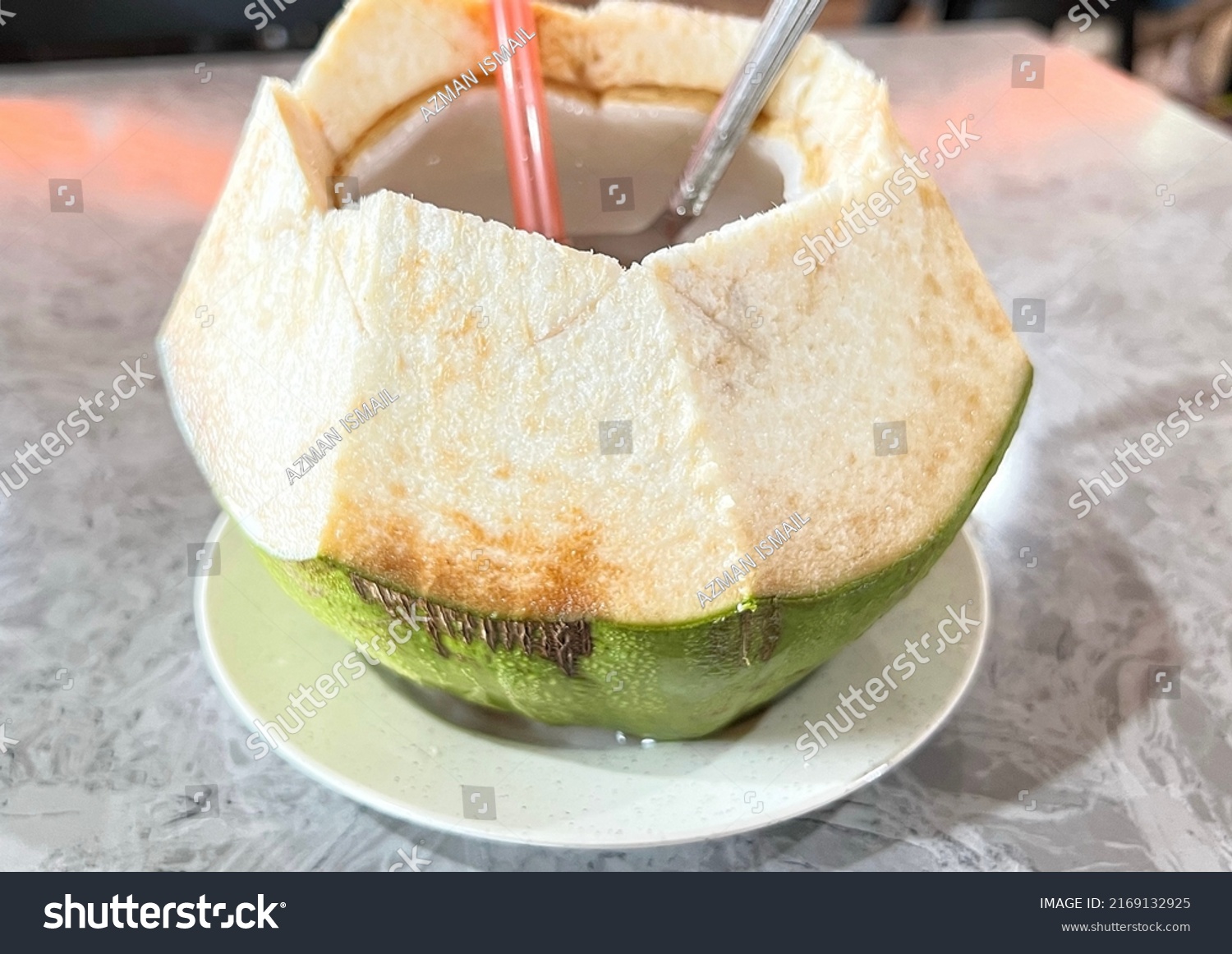 Stock Photo Pandan Coconut Is A Type Of Coconut That Contains Delicious And Cold Water 2169132925 