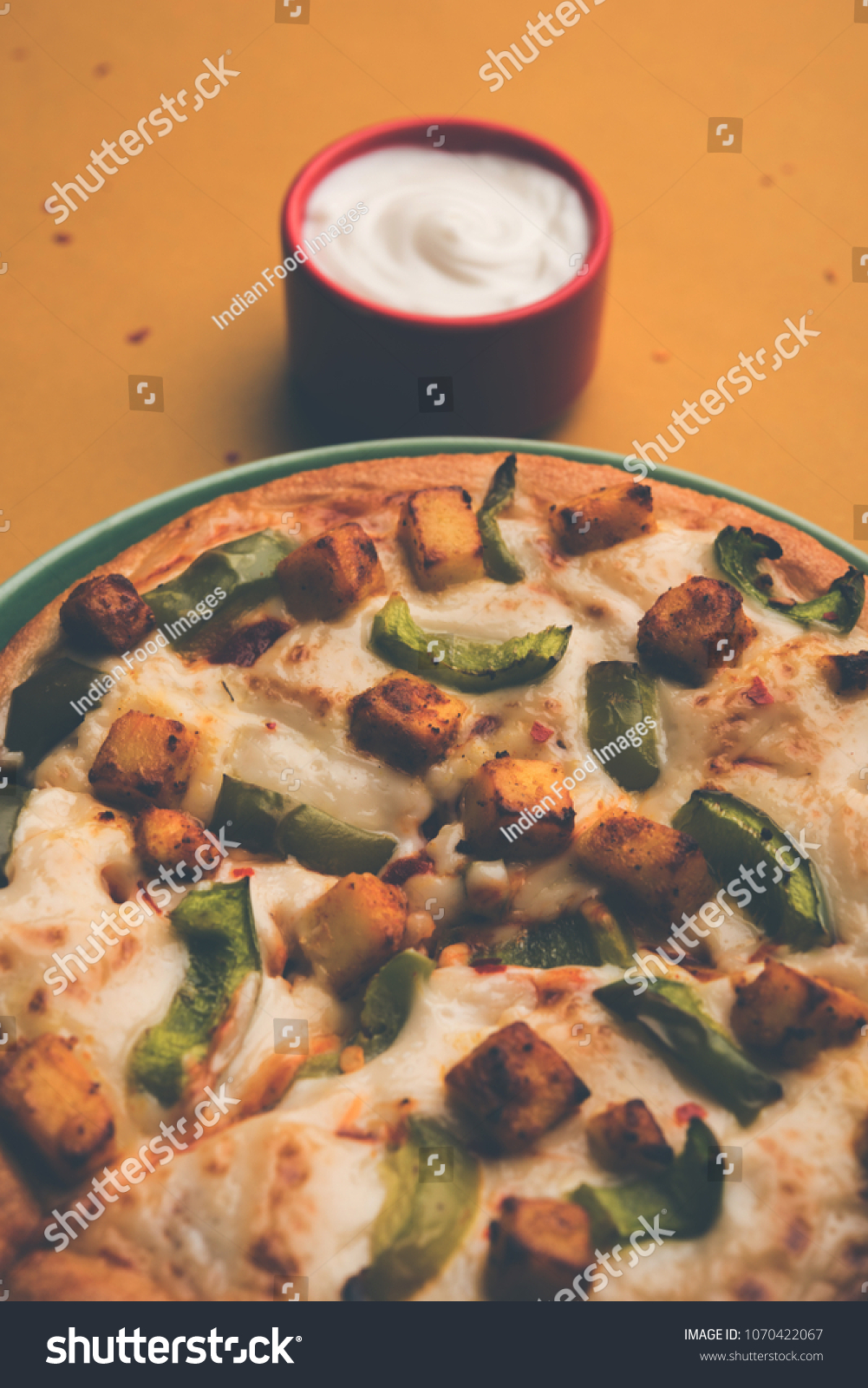 Paneer Pizza Indian Version Italian Dish Stock Photo Edit Now