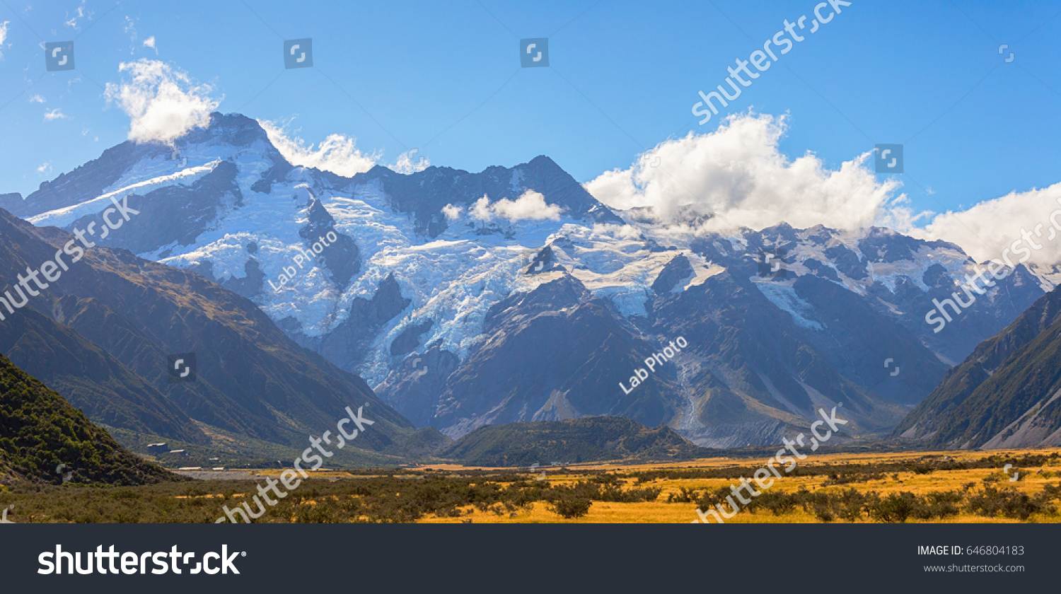 Panorama Aoraki Mount Cook National Park Stock Photo Edit Now