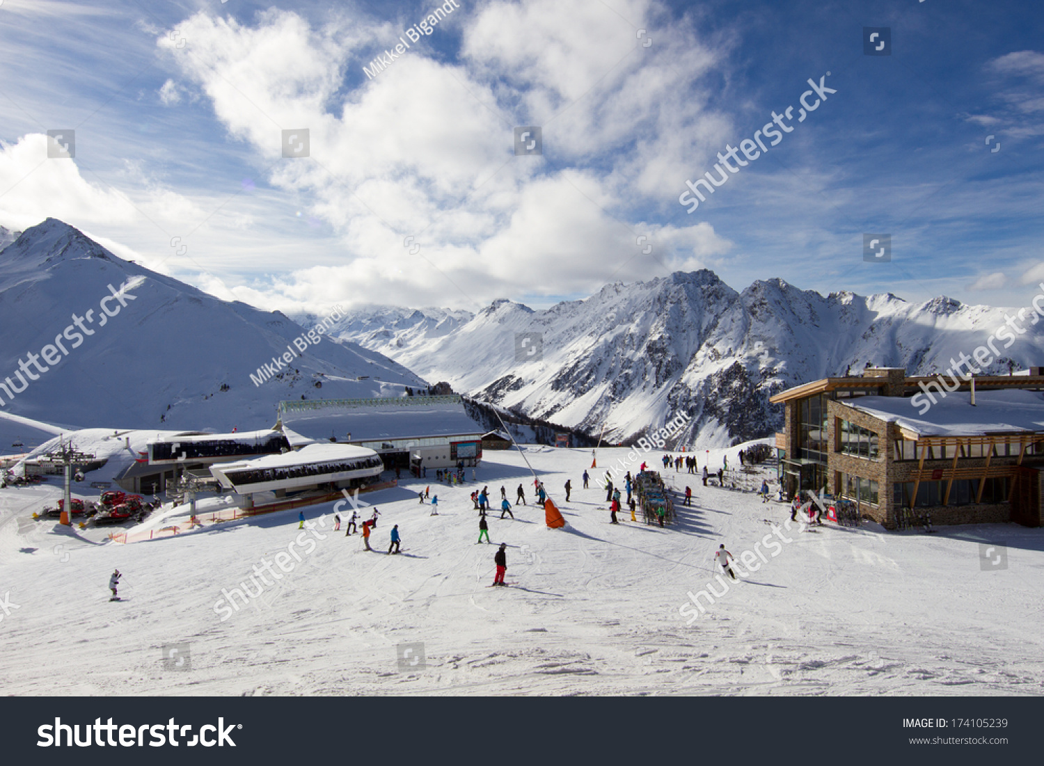 Panorama Of The Austrian Ski Resort Of Ischgl. Taken At The Main Idalp ...