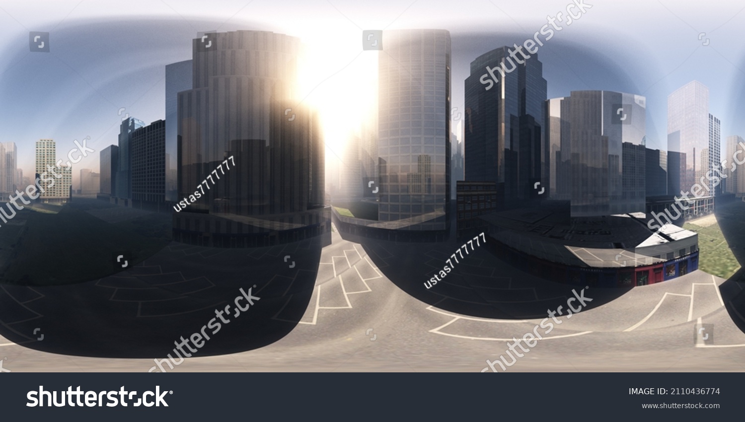 Panorama City Hdri Environment Map Round Stock Illustration Shutterstock