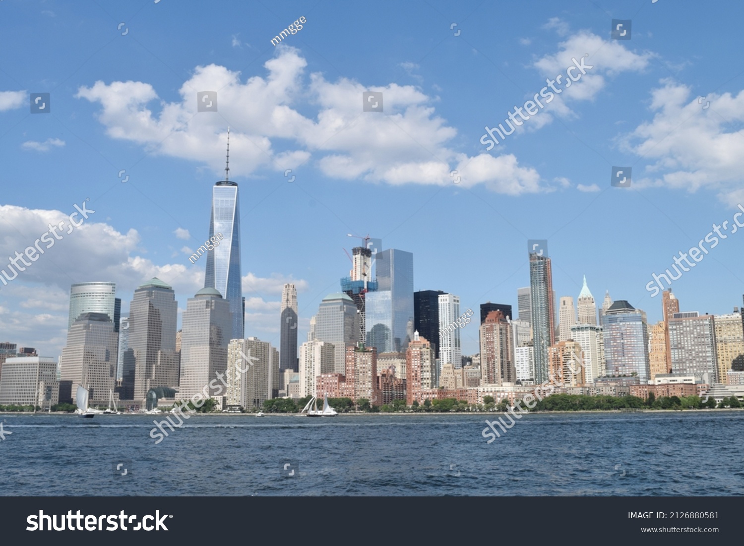 Panoramic New York City Skyline Clouds Stock Photo 2126880581 ...